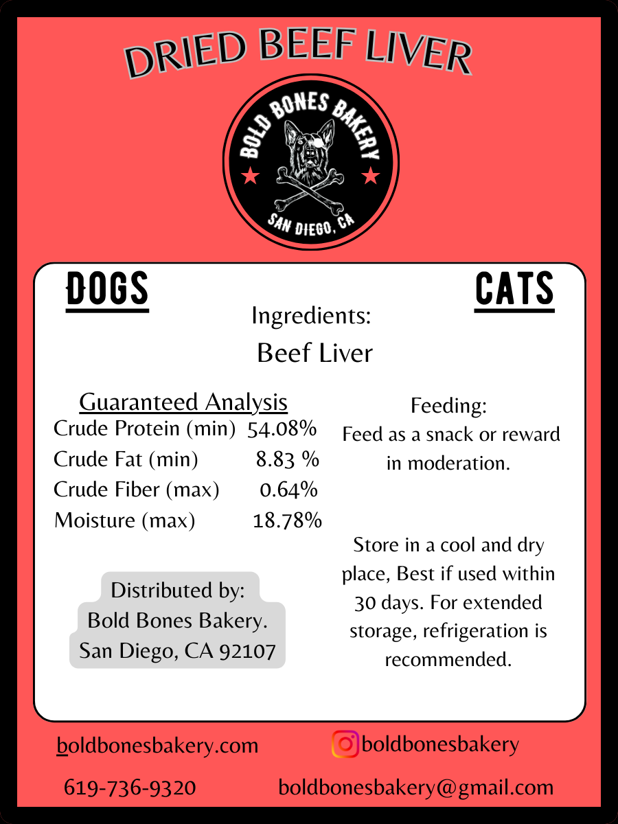 Dehydrated Beef Liver for Dogs & Cats