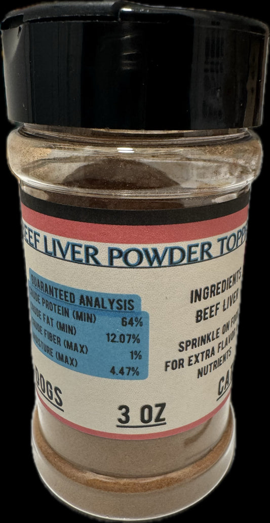 Beef Liver Powder food topper for Dogs & Cats