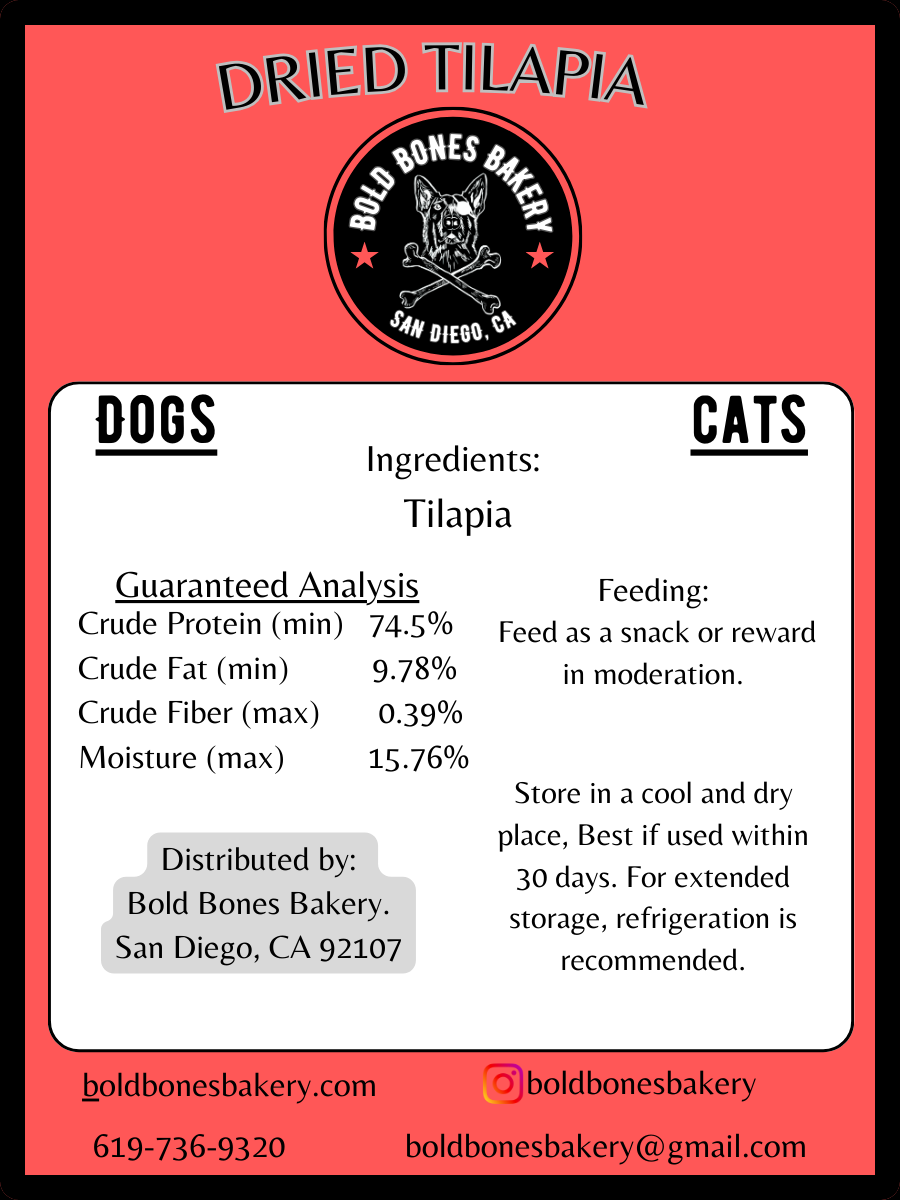 Dehydrated Tilapia for Dogs & Cats