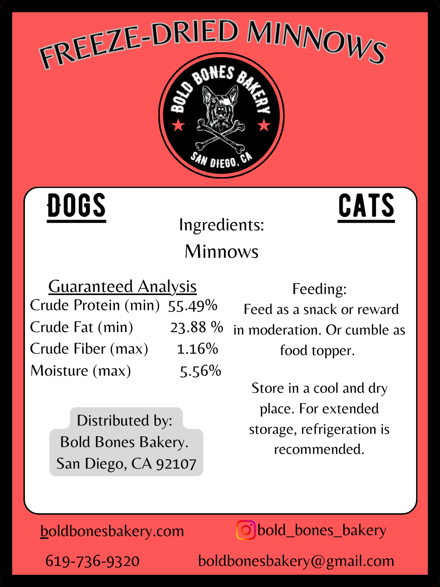 Freeze-dried Minnows for Dogs and Cats